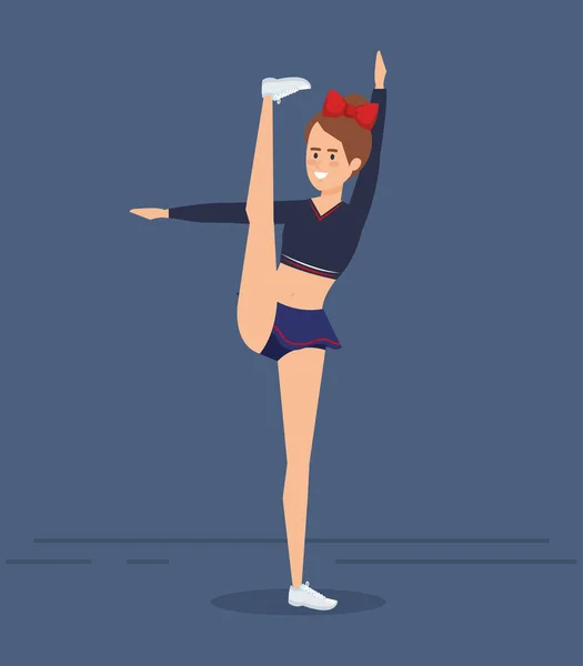 Cheerleader kleines Mädchen Design — Stockvektor