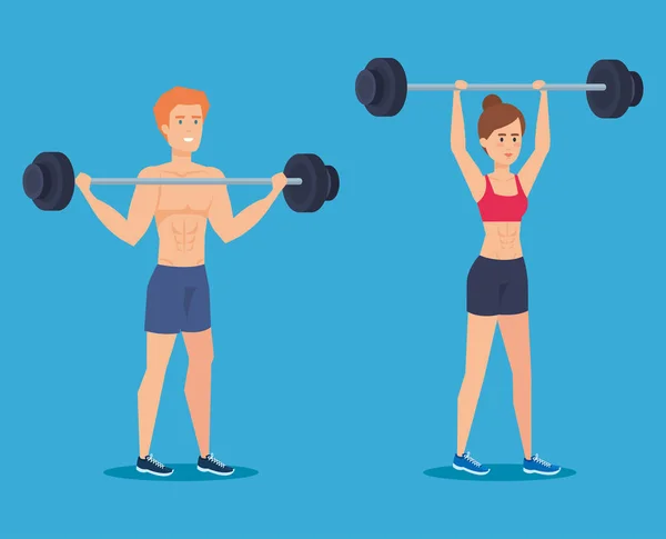 Fitness girl and boy design