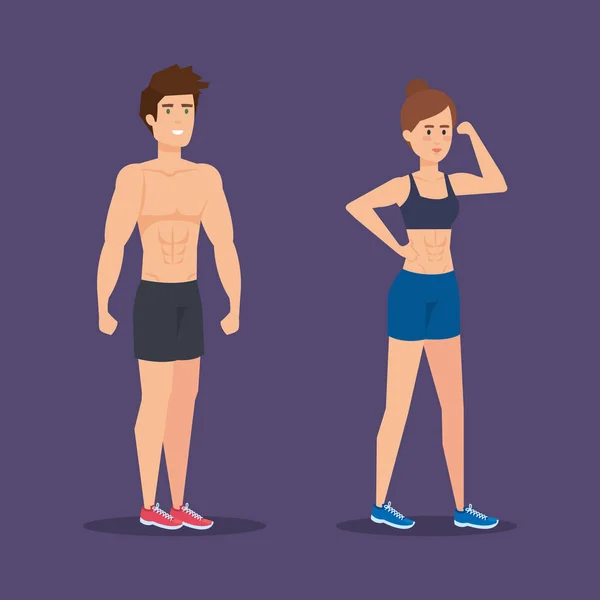 Fitness girl and boy design