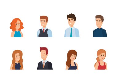 bir grup genç karakter