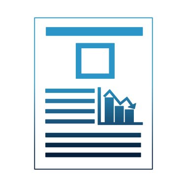 Evrak belge istatistiklerini grafik vektör çizim bar