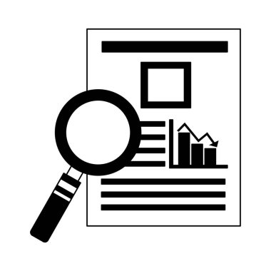 grafik vektör çizim tasarım belgeleri dosyaları istatistik olan Büyüteç barlar