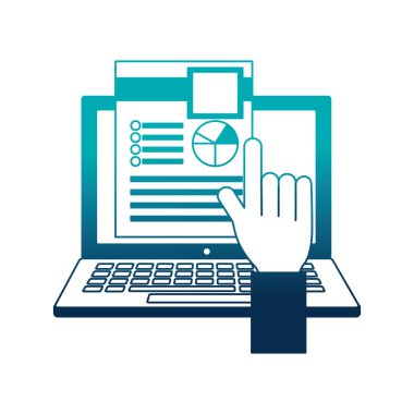 Seçme cv dizüstü insan kaynakları vektör çizim el