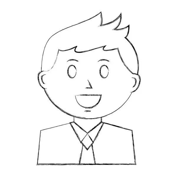 Zakelijke Man Avatar Vector Illustratie Characterdesign — Stockvector