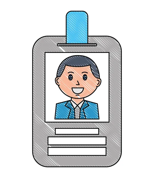 Badge document d'identité icône isolée — Image vectorielle