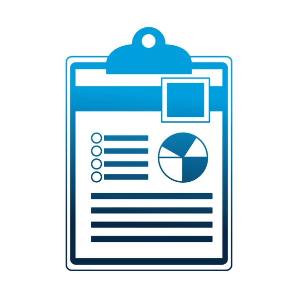 Diagrama del informe del documento del portapapeles de oficina — Vector de stock