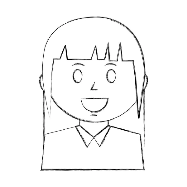 Zakelijke vrouw avatar karakter — Stockvector