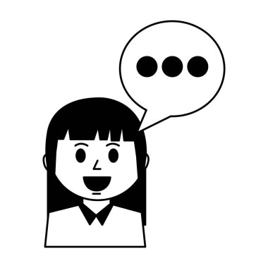 iş kadını ile konuşma balonu