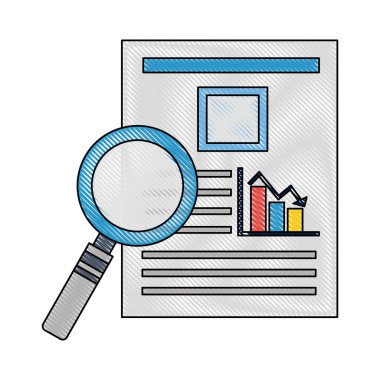 büyütece istatistik çubuk grafik belgeleri dosyaları