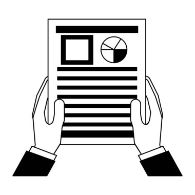 Kağıt belgeleri rapor tutan iş adam el