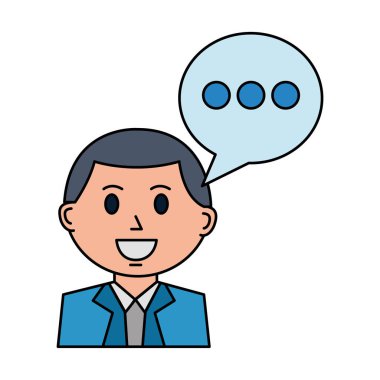 iş adamı ve konuşma balonu iletişim