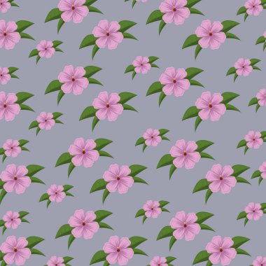 yaprak tasarımı ile sevimli çiçek arka plan