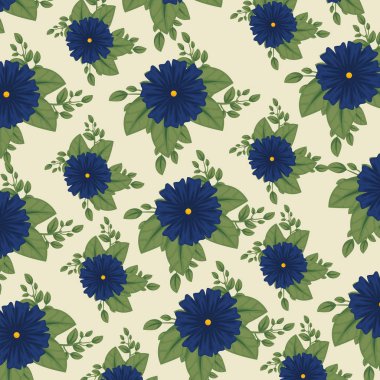 yaprakları tarzı ile sevimli çiçek arka plan