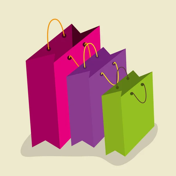Sale bags to special price in the store — Stock Vector