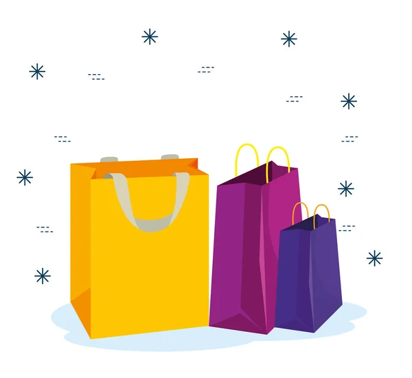 Sale bags to special promotion in the store — Stock Vector