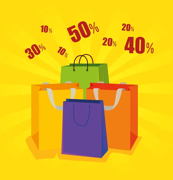 Sacs de vente à la promotion en ligne spéciale — Image vectorielle