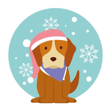 köpek neşeli Noel kartı