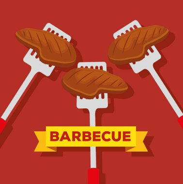 Et dilimleri nesnesiyle Barbekü hazırlık