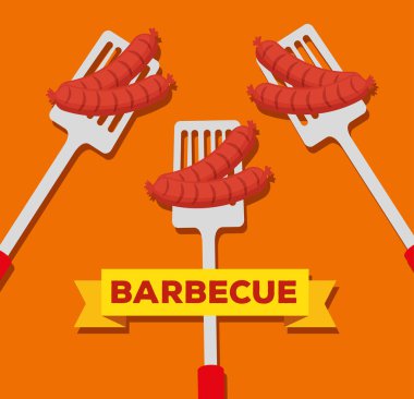 Hazırlık Barbekü dilimlerle sosis ızgara