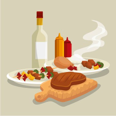 sosis et ızgara ve barbekü hazırlık