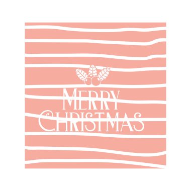 merry christmas dekorasyon tebrik kartı vektör çizim