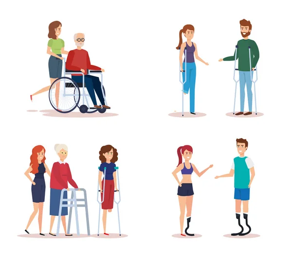 Mensen met een handicap decorontwerp — Stockvector