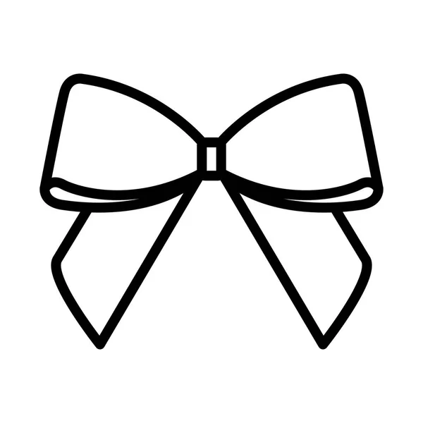 白い背景のベクトル図に弓装飾 — ストックベクタ