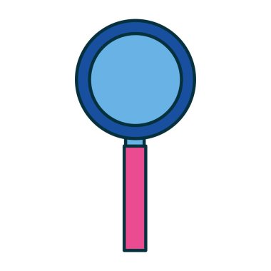 Beyaz arka plan vektör çizim üzerinde büyüteç Okulu