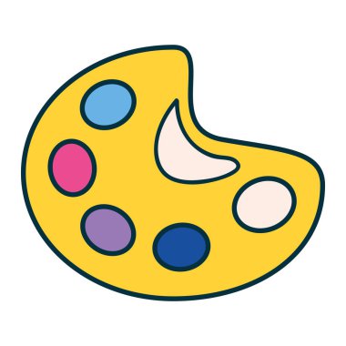 palet renk Okulu beyaz arka plan vektör çizim üzerinde