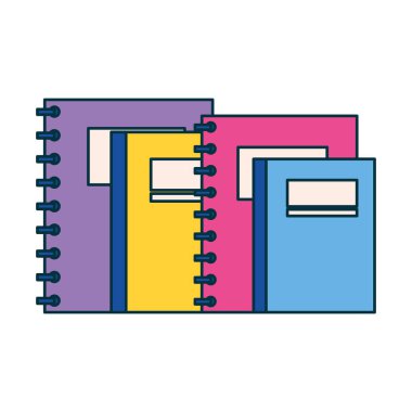 kitap ve dizüstü eğitim okul vektör çizim