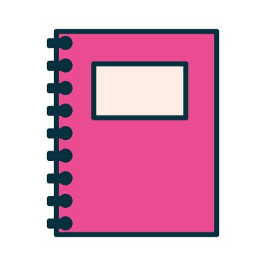 defter spiral eğitim ile okul vektör çizim malzemeleri