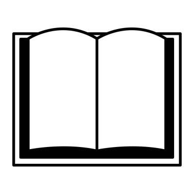 Beyaz arka plan vektör çizim üzerinde açık kitap Okulu