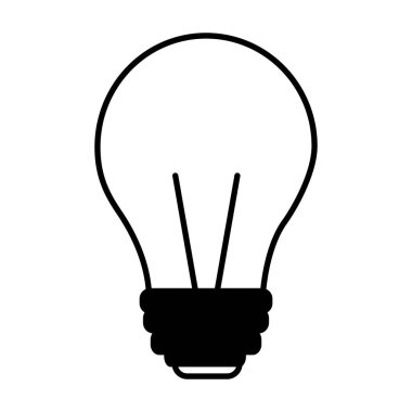 ampul beyaz arka plan vektör çizim üzerinde