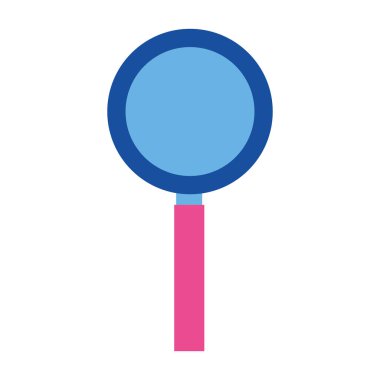 Beyaz arka plan vektör çizim üzerinde büyüteç Okulu