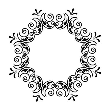 Beyaz arka plan vektör çizim üzerinde kaydırma dekorasyon