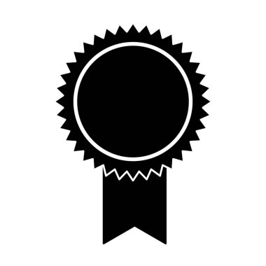 Beyaz arka plan vektör çizim üzerinde rozet madalya