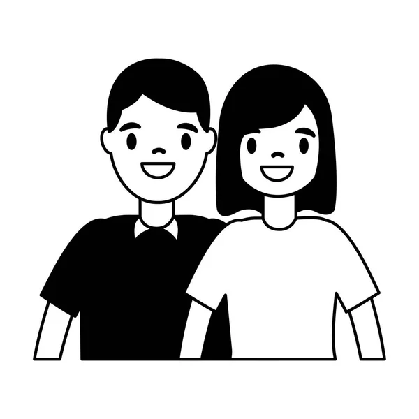 Άνδρας Και Γυναίκα Χαρακτήρα Καρτούν Εικονογράφηση Φορέα — Διανυσματικό Αρχείο