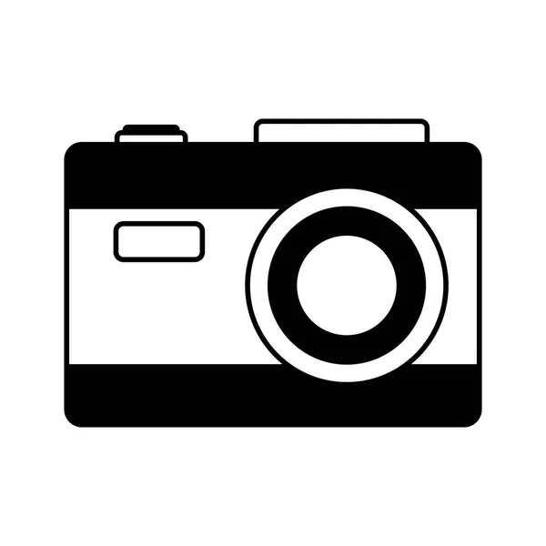Fotokamera Auf Weißem Hintergrund Vektor Illustration — Stockvektor