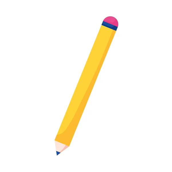 École Éducation Crayon Sur Fond Blanc Illustration Vectorielle — Image vectorielle