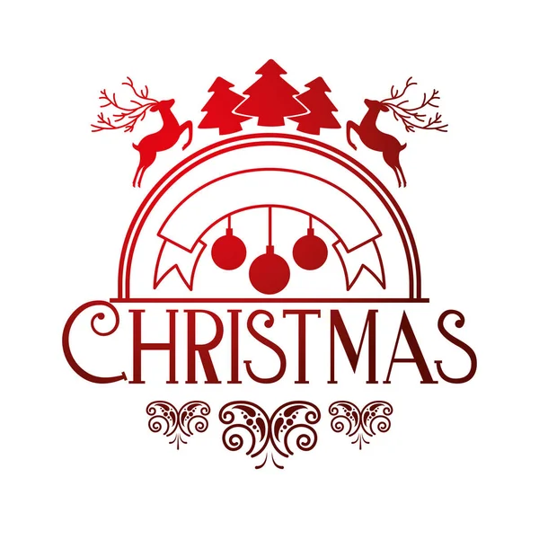 Merry Christmas Zaproszenie Karty Celebracja Ilustracja Wektorowa — Wektor stockowy