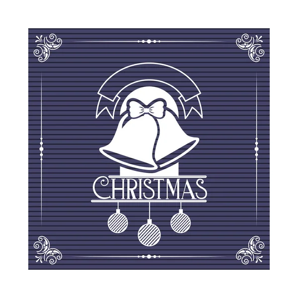Merry Christmas Greeting Card Template Vector Illustration — Stock Vector