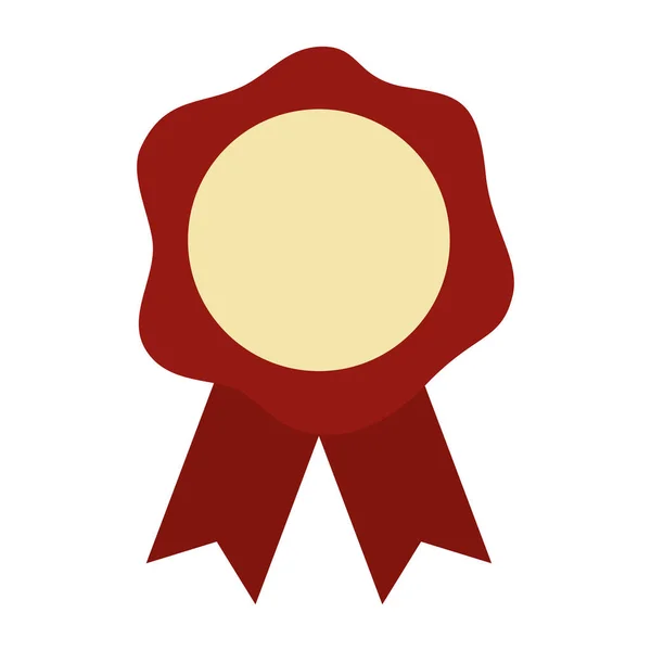 Ροζέτα Μετάλλιο Στην Εικονογράφηση Διανυσματικά Λευκό Φόντο — Διανυσματικό Αρχείο