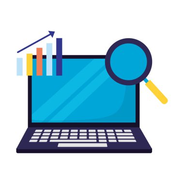 Dizüstü diyagramı analiz arama motoru optimizasyonu vektör çizim