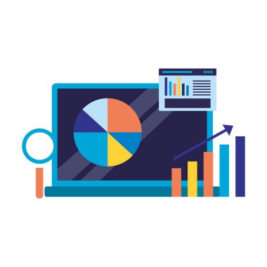 dizüstü bilgisayar istatistikleri Web sitesi arama motoru optimizasyonu vektör çizim