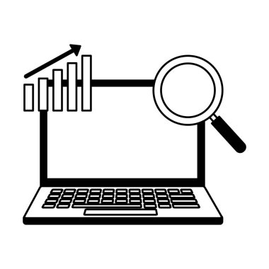Dizüstü diyagramı analiz arama motoru optimizasyonu vektör çizim