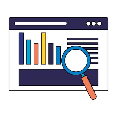 Web sitesi analiz arama motoru optimizasyonu vektör çizim