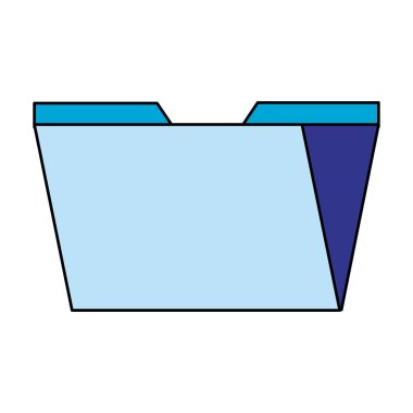 Beyaz arka plan vektör çizim üzerinde klasör dosyası