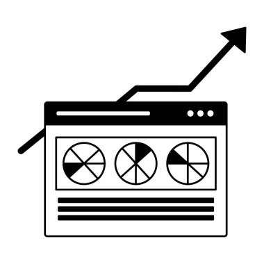 Web sitesi ok rapor arama motoru optimizasyonu vektör çizim