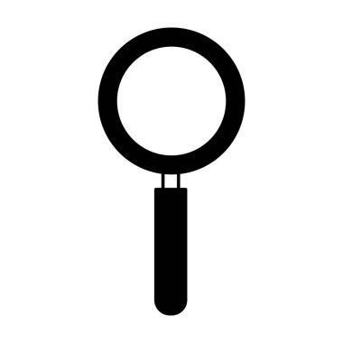 Beyaz arka plan vektör çizim üzerinde büyüteç