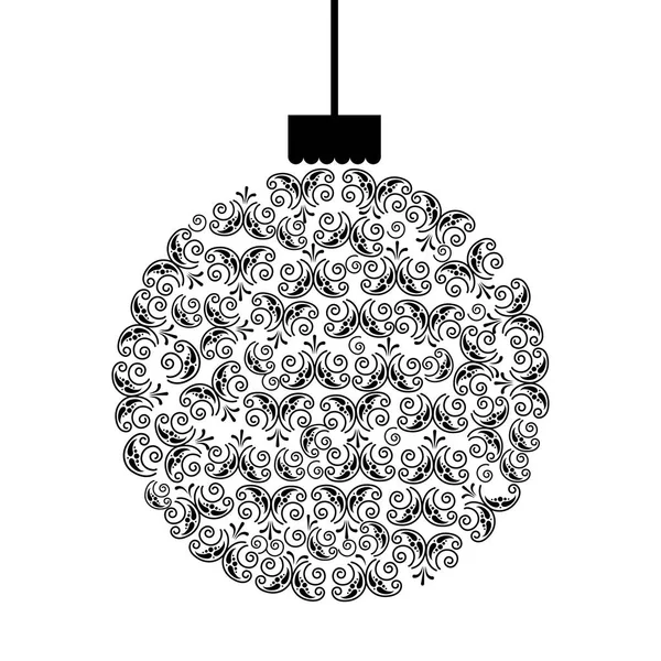 Орнамент Кулька Весела Різдвяна Прикраса Векторні Ілюстрації — стоковий вектор